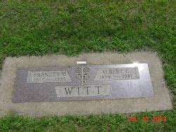 Albert C Witt M Morial Find A Grave