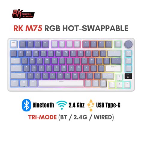 Sg Royal Kludge Rk M Hot Swappable Bt Wireless Rgb Mechanical Gaming Keyboard Keys