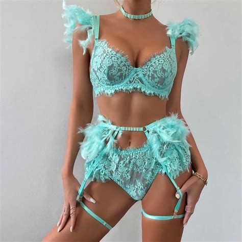 Lingerie Sexy Femme Pi Ces Plume Couture Costume Sexy Costume S Vert Vert Cdiscount Pr T