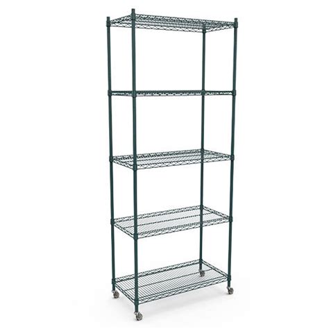 Eco Friendly 18x36 Inch Green Five Tiers Wire Shelving At Best Price In