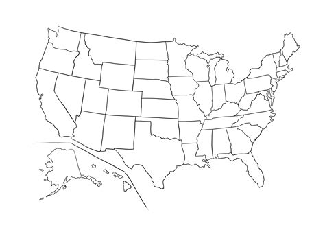 map of usa to fill in 5