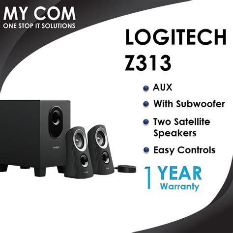 Logitech Z313 Speaker System With Subwoofer Shopee Malaysia