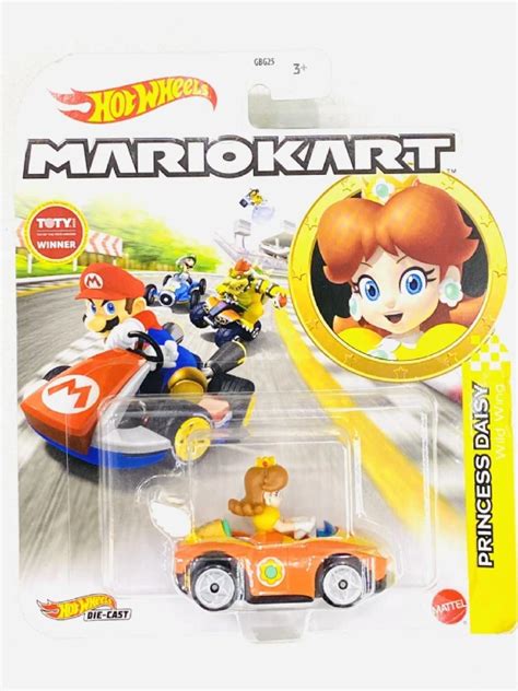 Hot Wheels Princess Daisy Laranja Wild Wing MarioKart OBS