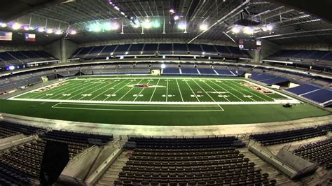 Installation of new football field for the Alamodome - YouTube