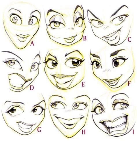 How To Draw Cartoon Eyes And Face - Bored Art | Drawing cartoon faces ...