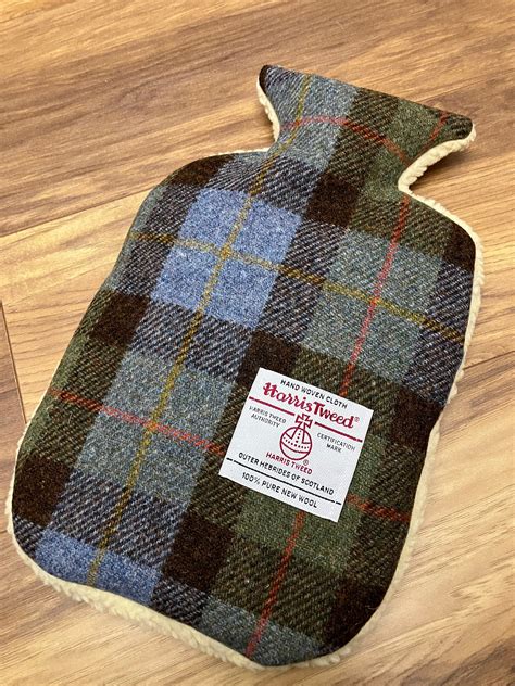Harris Tweed Hot Water Bottle Cover Gift For Him Her Mom Dad Etsy UK