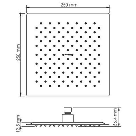 Лейка для тропического душа квадратная 25 см матовое золото Wasserkraft ...