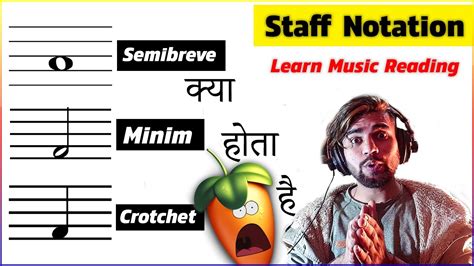 Staff Notation Semibreve Minim Crotchet Learn How To Read Music