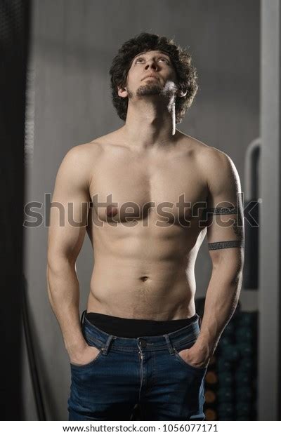 Sexy Fitness Athlete Naked Torso Posing Stock Photo 1056077171 Shutterstock