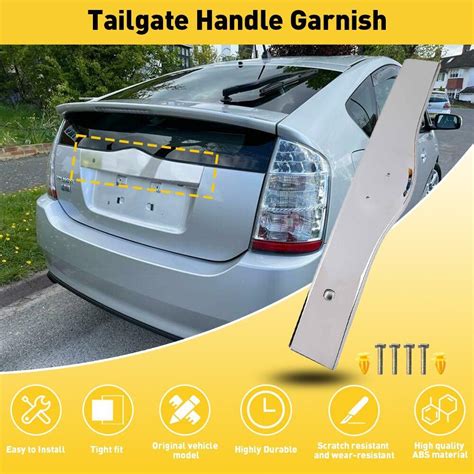 Primed Chrome Rear Tailgate Liftgate Handle Garnish For 2004 09 Toyota