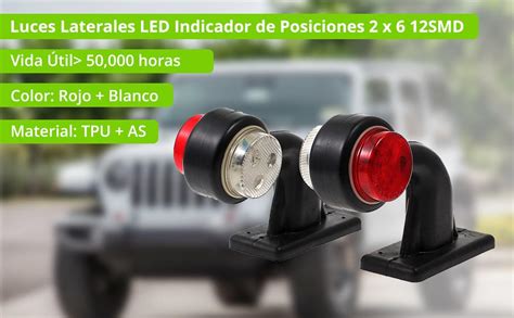 Pcs Led Marcador Lateral Smd Indicador De Posiciones Luz De Galibo