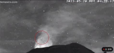 Popocatépetl Captan OVNI saliendo de su cráter Tendrá que ver con su