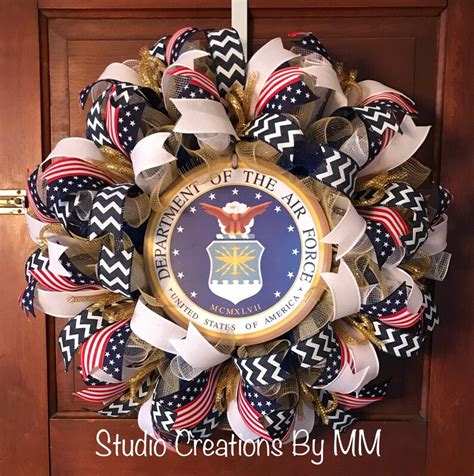 Air Force Wreath Military Wreath Memorial Day Military Etsy