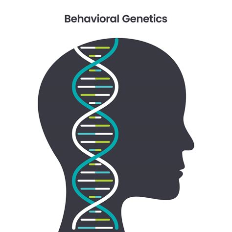 Behavioral Genetics Psychology Educational Vector Illustration