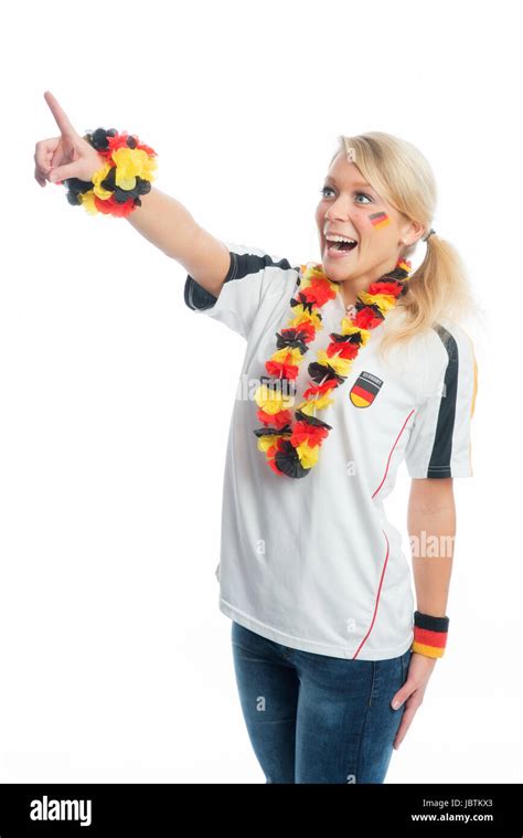 Female Blonde Football Stock Photo Alamy