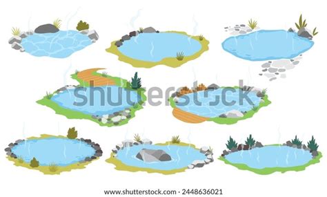 Japanese Outdoor Onsen Pool Hot Spring Stock Vector Royalty Free Shutterstock