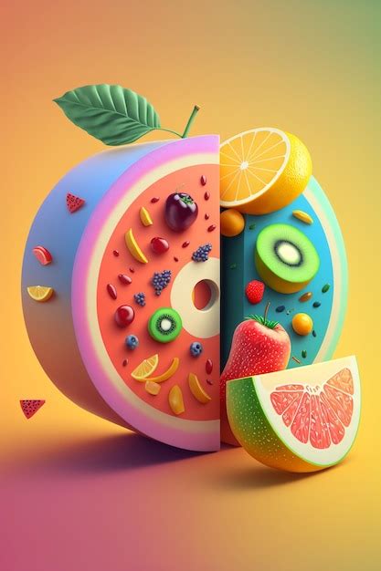 premium photo  fruit cut     cut