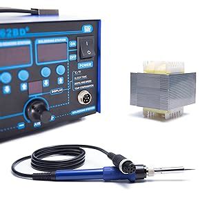 YIHUA 862BD SMD ESD Safe 2 In 1 Soldering Iron Hot Air Rework Station F C With Multiple