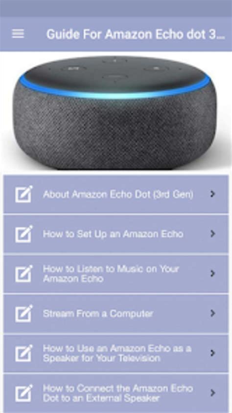 Guide For Amazon Echo Dot 3rd For Android Download