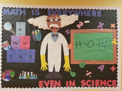 Math And Science Bulletin Board Science Bulletin Boards School Exhibition Math Is Everywhere