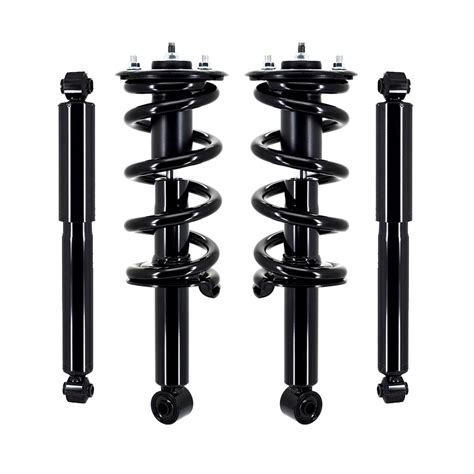 Set 4 Front Quick Complete Strut Coil Spring Rear Shock Absorber For