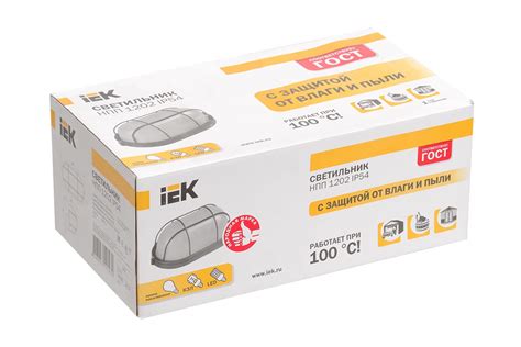Светильник IEK НПП/НПБ, 1202, овал, решетка, 100Вт, IP54, ИЭК, белый ...