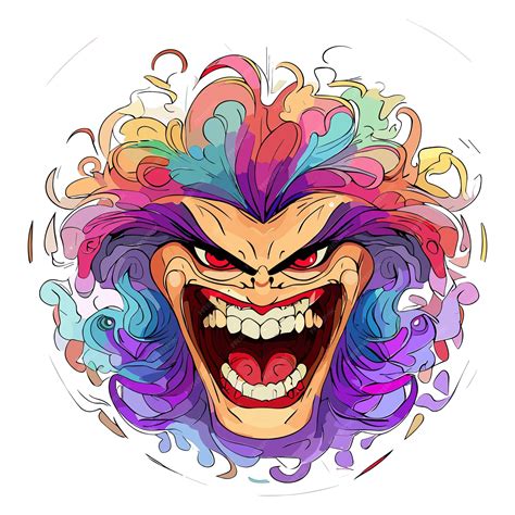 Premium Vector | Furious joker chaos