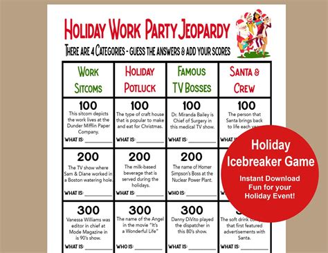 work jeopardy game office jeopardy game holiday party games office