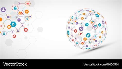 Social Media Background Network Concept Royalty Free Vector