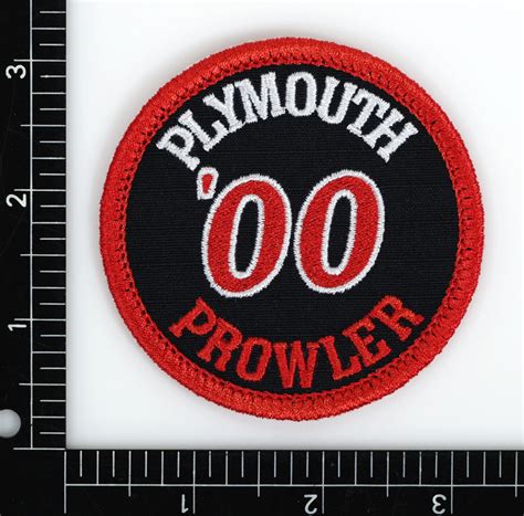 Plymouth Prowler Embroidered Patch Black Ripstop Red Iron On Sew