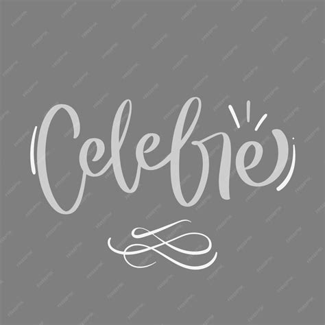 Premium Vector | Celebre celebrate in brazilian portuguese modern hand ...