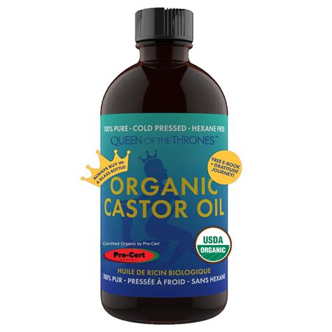 Queen Of The Thrones Organic Castor Oil 500ml 16 9oz 100 Pure