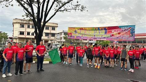 larian amal krokop perkukuh perpaduan  gaya hidup sihat utusan sarawak