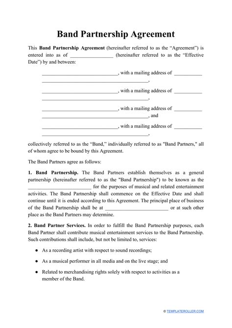 Band Contract Examples Format Pdf Examples