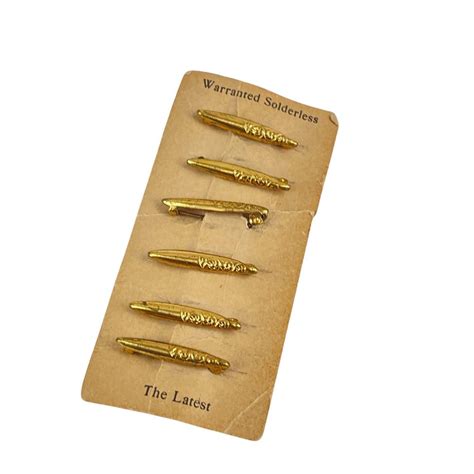 Antique Victorian Lingerie Pins Warranted Set Of With Original Card