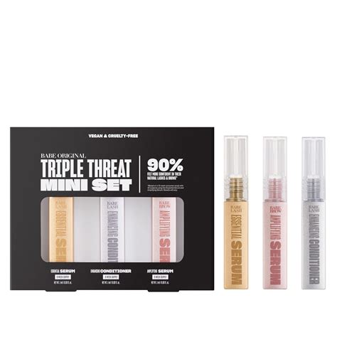 Babe Original Triple Threat Mini Set Incluye Suero Esencial Babe Lash Y Acondicionador