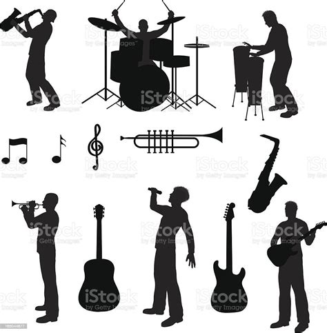 silhouette collection stock illustration  image