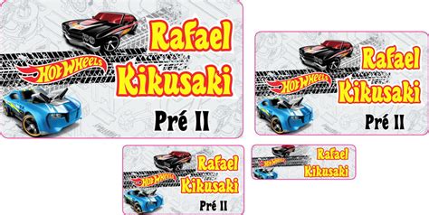 Etiqueta Escolar Hot Wheels Elo Produtos Especiais