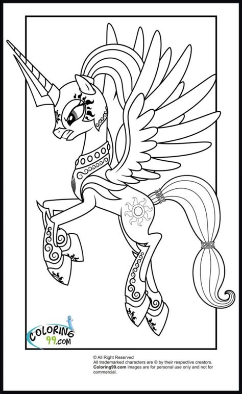 My Little Pony Queen Chrysalis Coloring Pages At