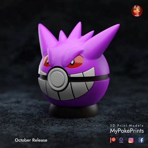 Pokeball Gengar 3d Print Model Download Free