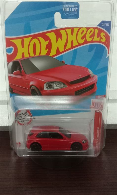Hot Wheels 99 Honda Civic Type R EK9 Red Edition Hobbies Toys Toys Games On Carousell