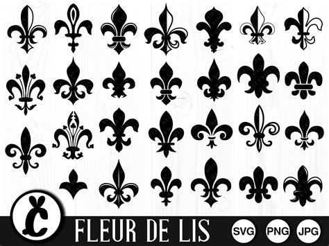 Fleur De Lis Svg Png  Digital Cut File Commercial Etsy