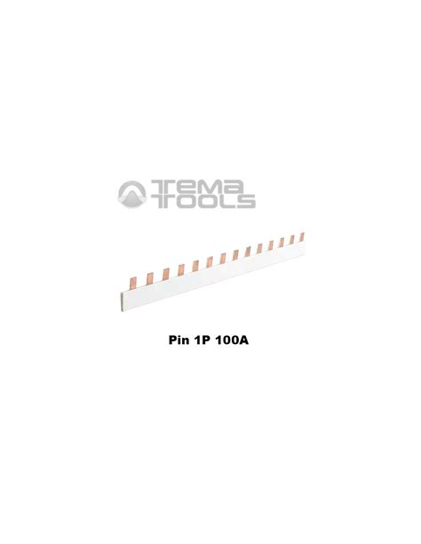 Шина соединительная медная (гребенка) Pin 1P (1-файзная) 100А 1м ...