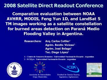 Ppt Comparative Evaluation Between Noaa Avhrr Modis Feng Yun D