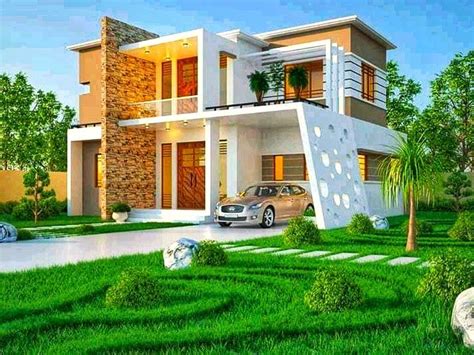 flat roof design modern brick house double storey house