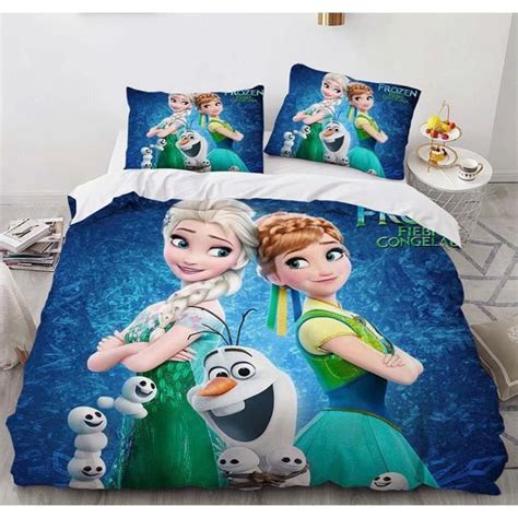 Housse De Couette Reine Des Neiges X Cm Taie D Oreiller X Cm