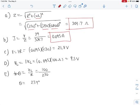 SOLVED You have a resistor of resistance 210 Ω an inductor of