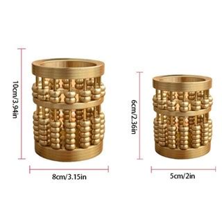 Avalentine Brass Pen Holders Gold Abacus Shaped Pencil Container Pot