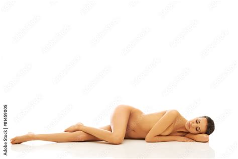 Nude Woman Lying On Belly With Closed Eyes Stock Photo Adobe Stock