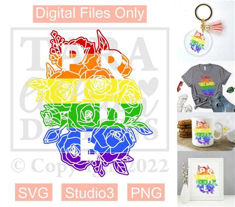 Gay Pride Svg Lgbtq Svg Lgbt Svg Floral Pride Cricut Etsy